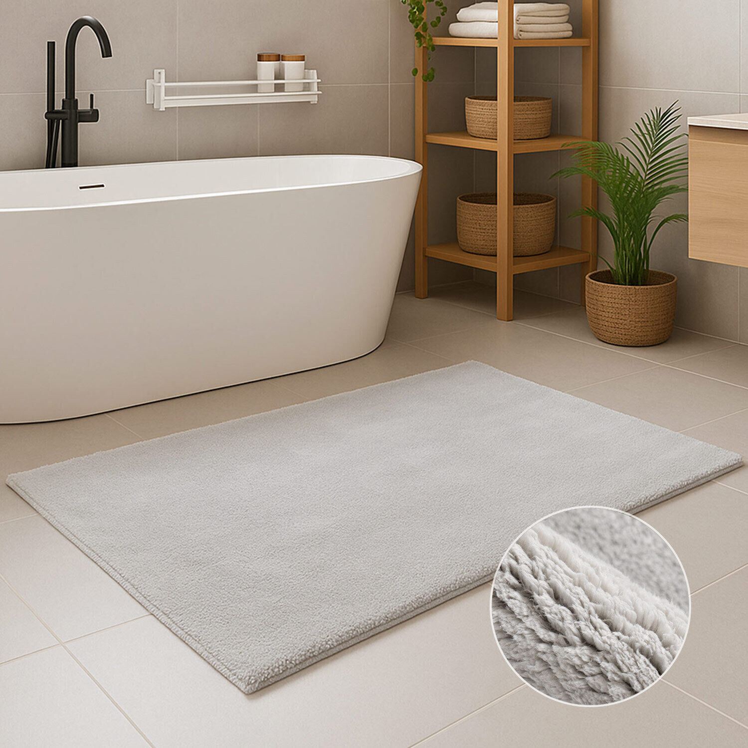 Banyo Halısı Lilyum 158 Gri