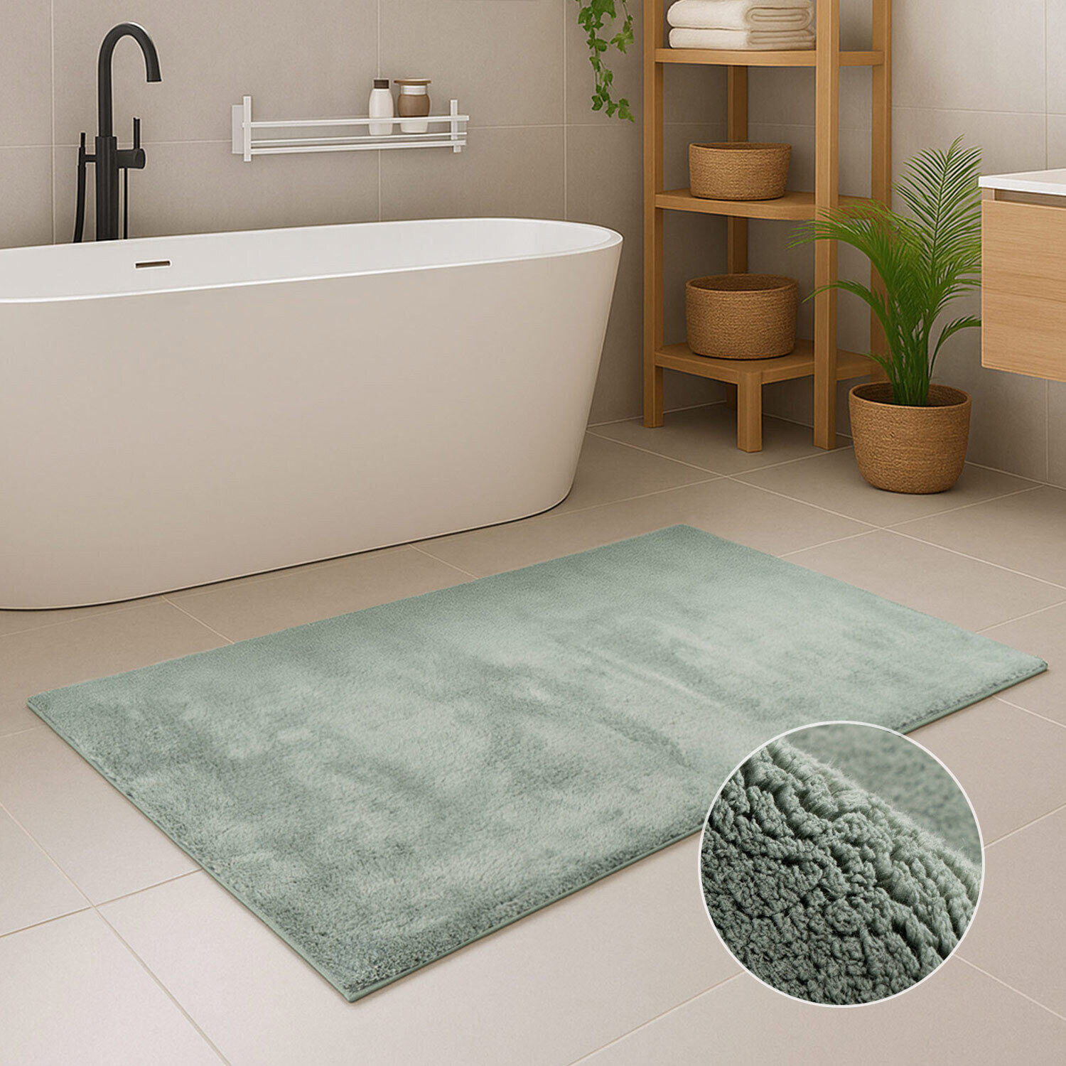 Banyo Halısı Lilyum 159 Yesil