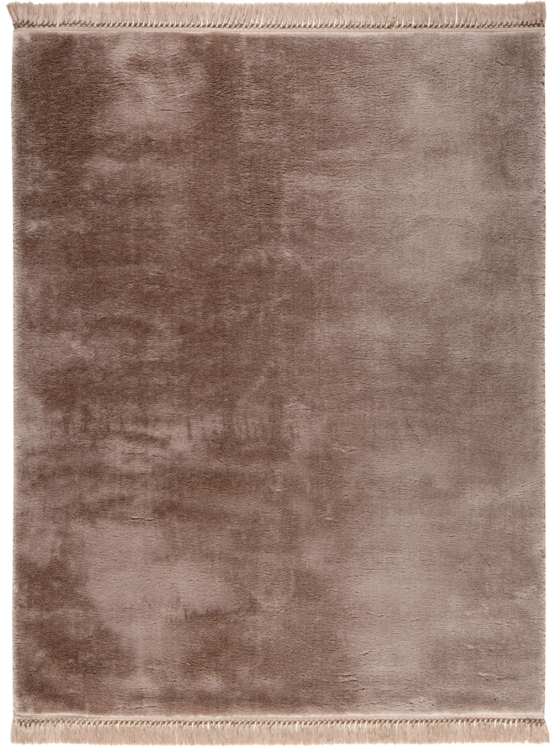 Teppich Softy 80x150 | mit 1650 55801 | Beige Fransen cm
