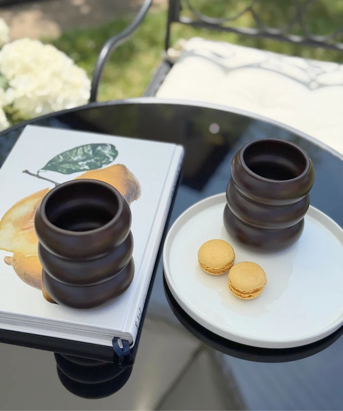 Bliss Matt Mocha Keramiktasse 2er Set - 400 ml