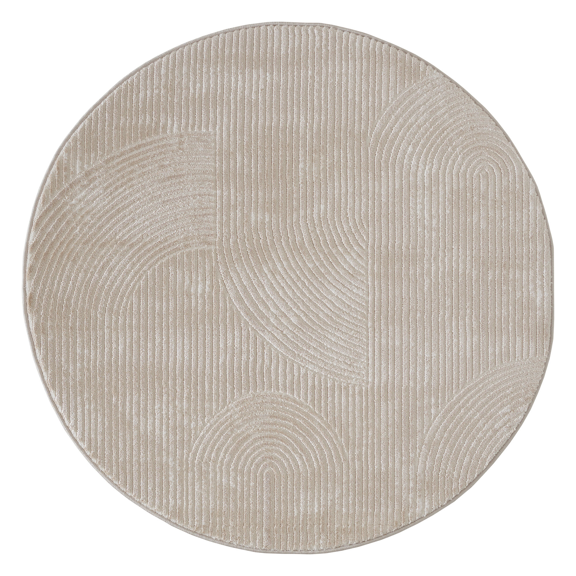 Teppich Imza 1120 Beige Rund Teppich Imza 1120 Beige Rund