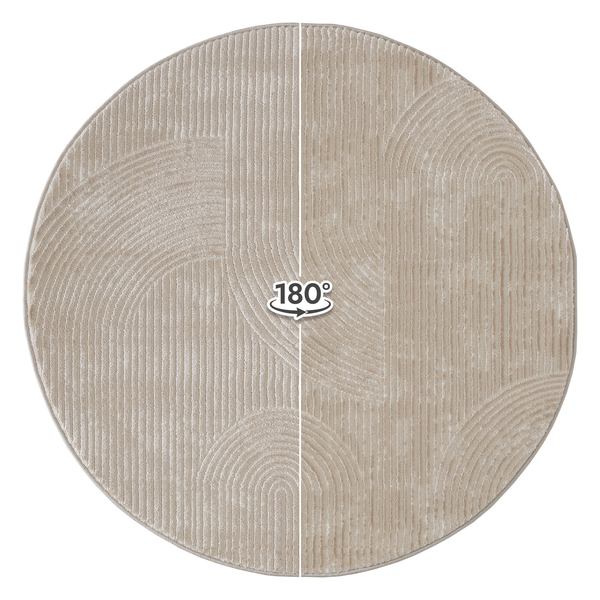 Teppich Imza 1120 Beige Rund Teppich Imza 1120 Beige Rund