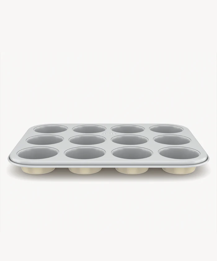 Bloom Bej 12’li Muffin Kalıbı – Yapışmaz Seramik Kaplama