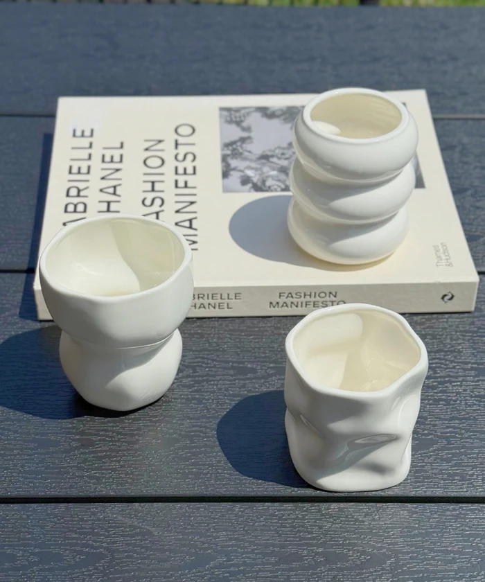 Bliss Weiß Keramiktasse 2er Set - 400 ml